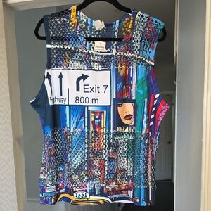 Topia Multicolor Graphic Tank Top